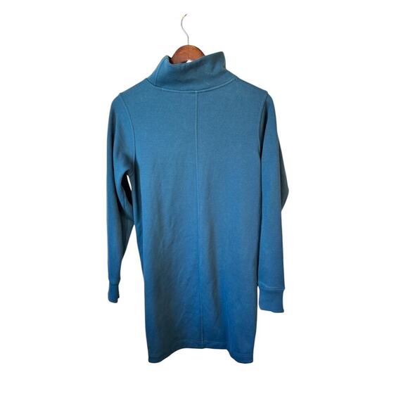 ATHLETA Cozy Karma Mock Neck Dress EUC Size Small Tall $129 MSRP Dark Teal - Picture 6 of 8